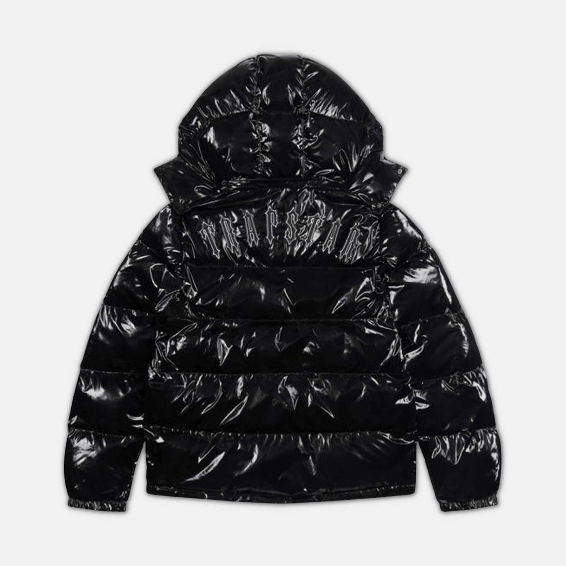 Trapstar Shiny Black Irongate Jacket Detachable Hood | No Sauce