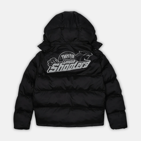 Trapstar Shooters Hooded Puffer Jacket - Black / Reflective - No Sauce The Plug