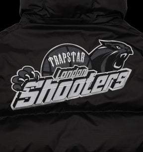 Trapstar Shooters Hooded Puffer Jacket - Black / Reflective - No Sauce The Plug