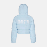 Trapstar Women's Decoded Hooded Puffer 2.0 Jacket - Ice Blue - No Sauce The Plug