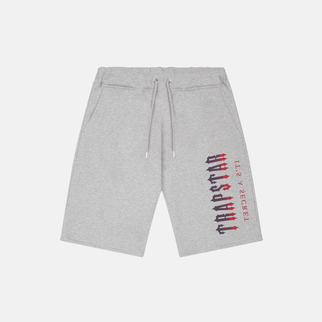 Trapstar Decoded Shorts Set - White/Red Gradient - No Sauce The Plug