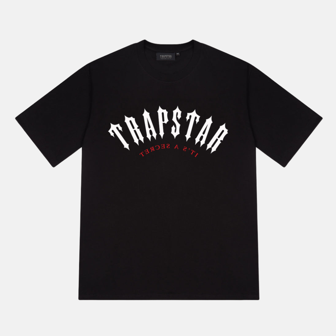 Trapstar Arched Irongate It's A Secret Tee - Black - No Sauce The Plug