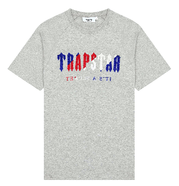 Trapstar Chenille Decoded T-Shirt - Grey Revolution Edition - No Sauce The Plug