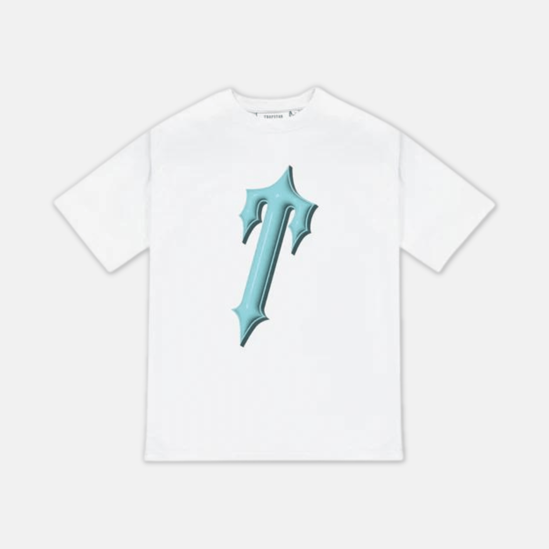Trapstar Decoded T-Shirt - White/Teal - No Sauce The Plug