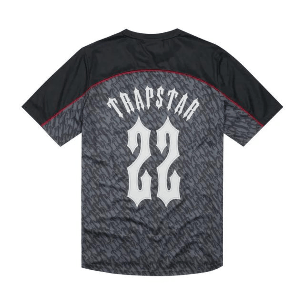 Trapstar T Monogram Football Jersey Grey/Red No Sauce The Plug