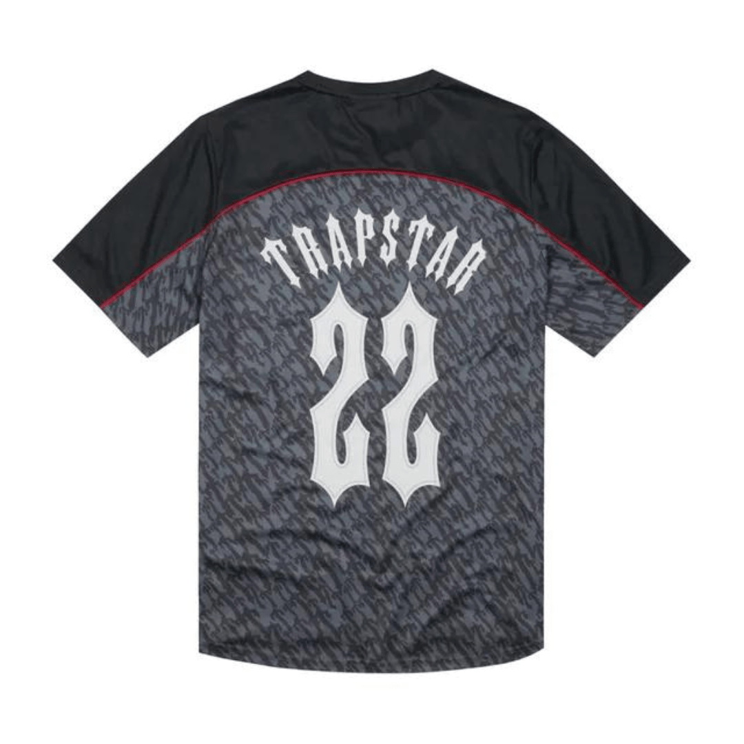 Trapstar T Monogram Football Jersey - Grey/Red - No Sauce The Plug