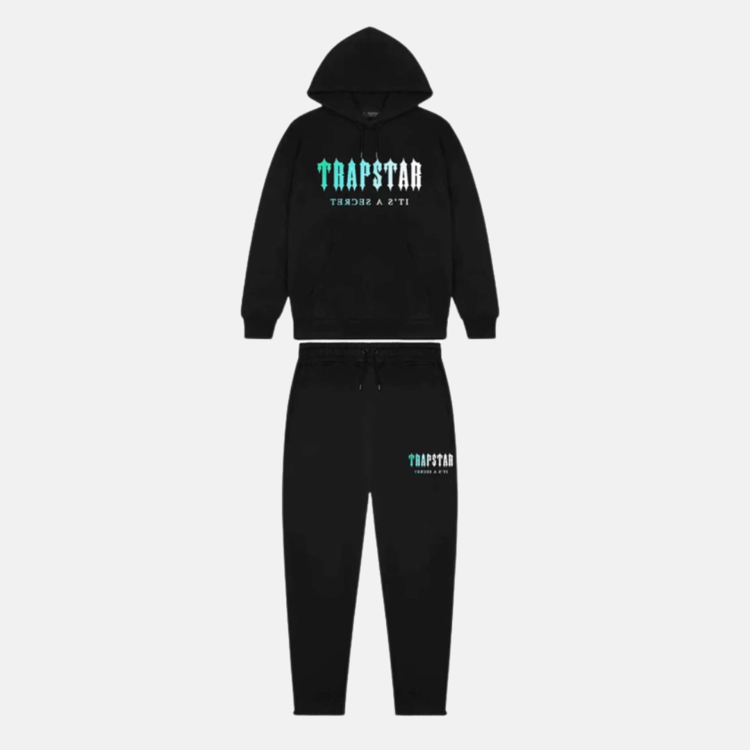 Trapstar Gradient Decoded Tracksuit - Black / Teal - No Sauce The Plug