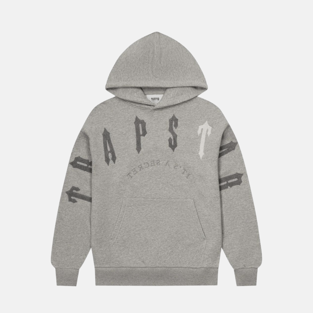 Trapstar Irongate Arch Chenille 2.0 Hooded Tracksuit - Grey - No Sauce The Plug