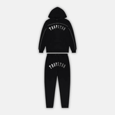 Trapstar Irongate Arch Chenille Hooded Tracksuit - Black Monochrome Edition - No Sauce The Plug