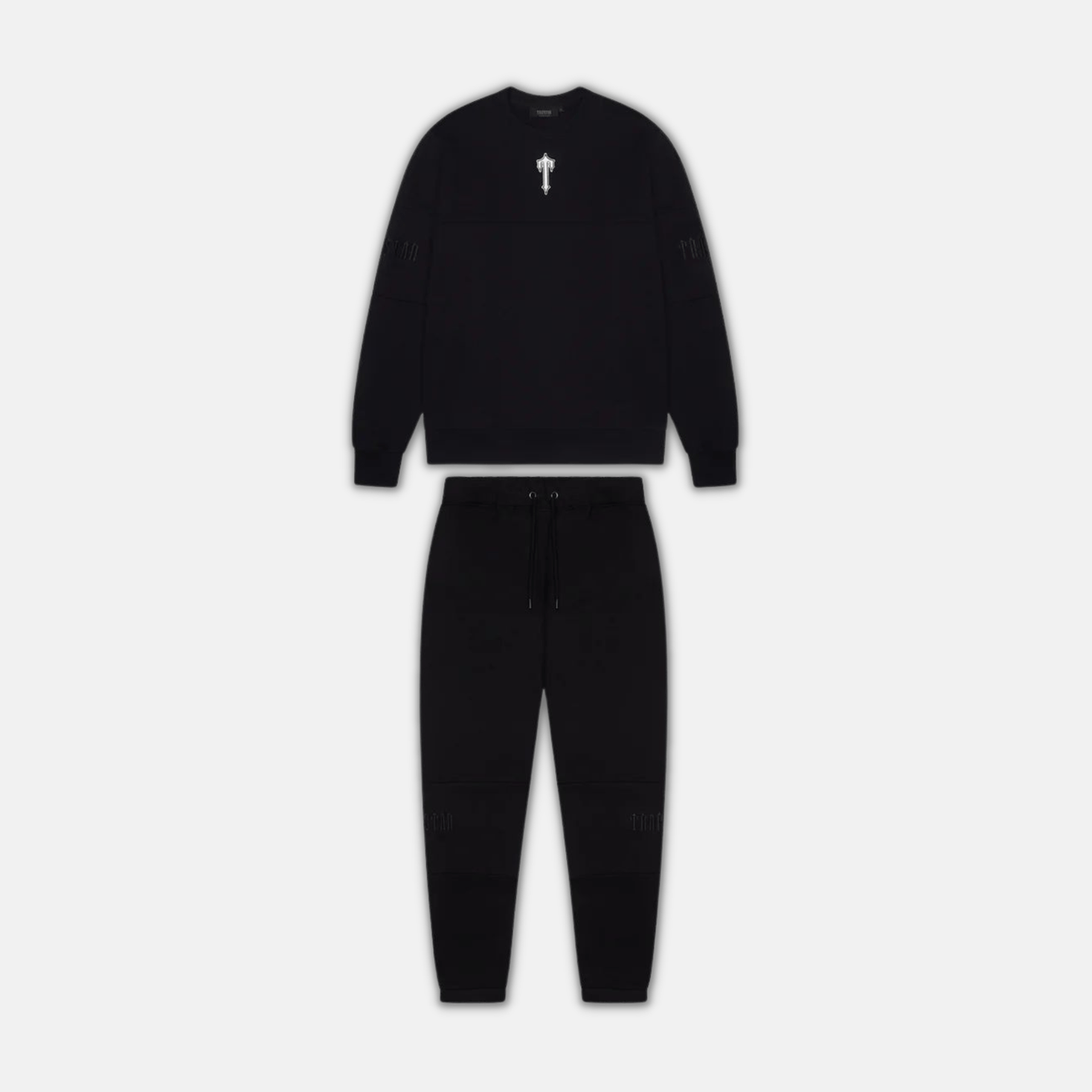 Trapstar Irongate T Crewneck Tracksuit - Black - No Sauce The Plug