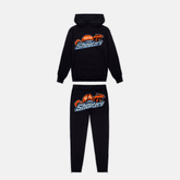 Trapstar Shooters Hooded Tracksuit - Black/Orange - No Sauce The Plug