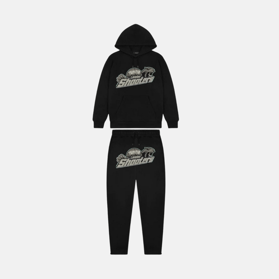 Trapstar Shooters Tracksuit - Black/Teal - No Sauce The Plug