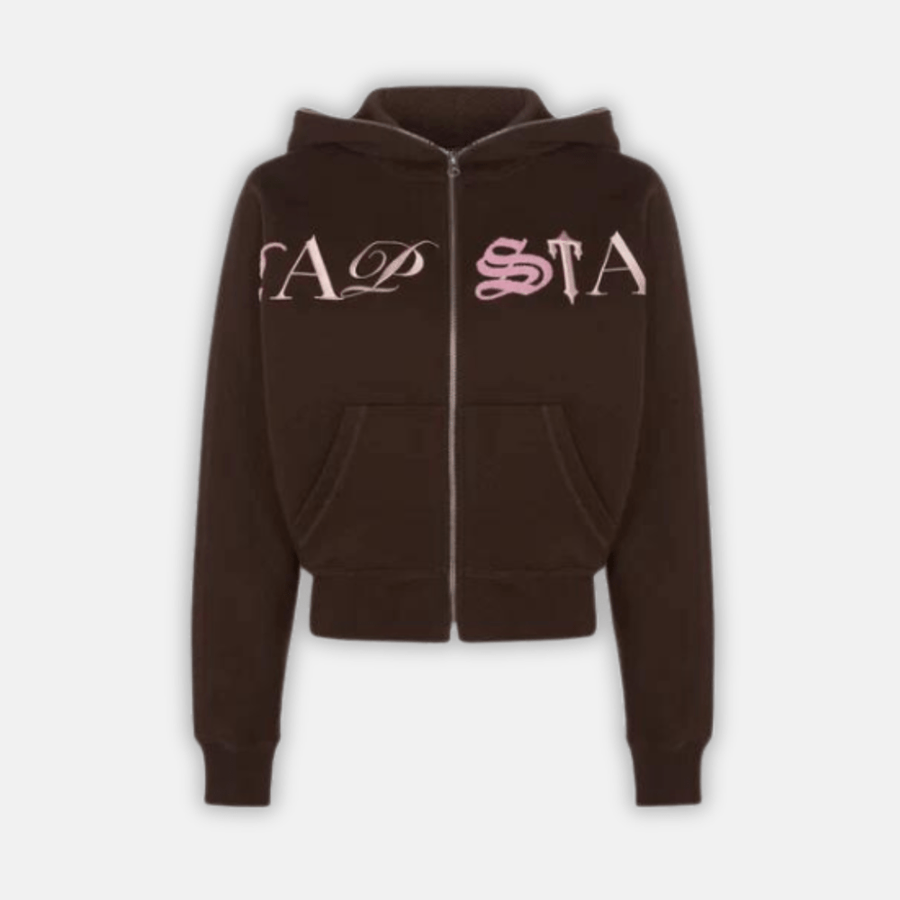 Trapstar Women's Script Tracksuit Brown/Pink No Sauce The Plug