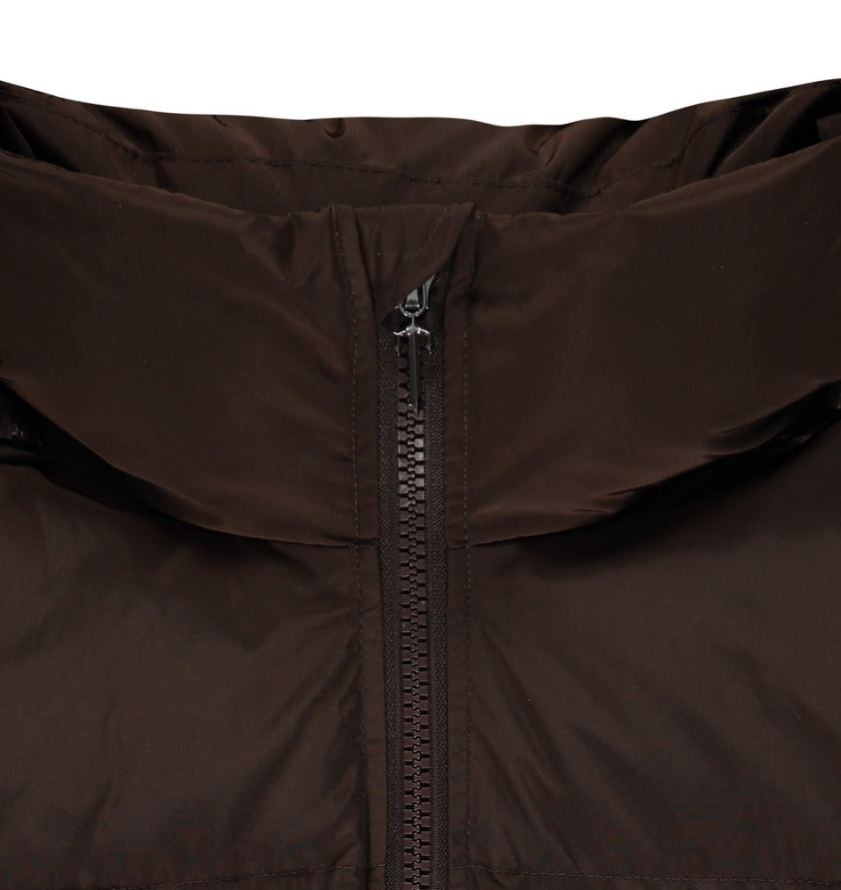 Trapstar brown Irongate coat with detachable hood