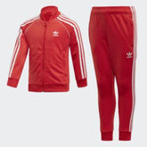 Adidas SST Tracksuit - Red - No Sauce The Plug